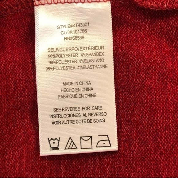 Kut from the Kloth sweater asymmetric crossover front red cardigan Small - Picture 7 of 10